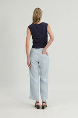 Danielle Elasticated Day Trousers in Ocean