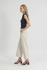 (2) Bethany Ruched Side Modal Top in Dove Grey