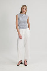 Bethany Ruched Side Modal Top in Hyacinth