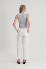 Bethany Ruched Side Modal Top in Hyacinth