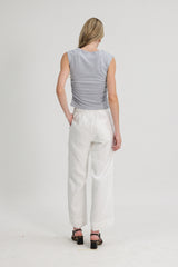 (3) Danielle Elasticated Day Trousers in White