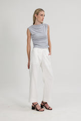 (3) Danielle Elasticated Day Trousers in White