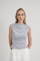 Bethany Ruched Side Modal Top in Hyacinth