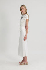 Carvin Sleeved Modal Top in White