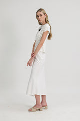 Carvin Sleeved Modal Top in White