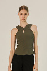 Addison Halter Top in Pine