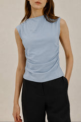 Bethany Ruched Side Modal Top in Hyacinth