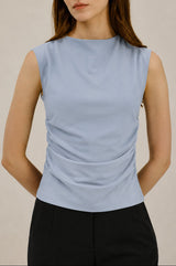 Bethany Ruched Side Modal Top in Hyacinth