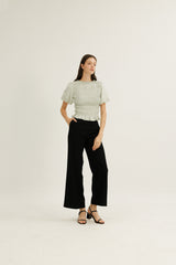 Maya Shirred Top in Pear