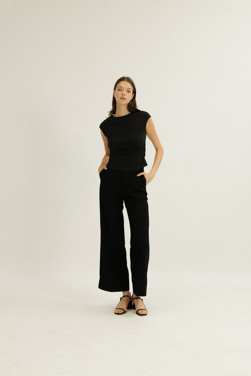 Harmony Longline Trousers in Black