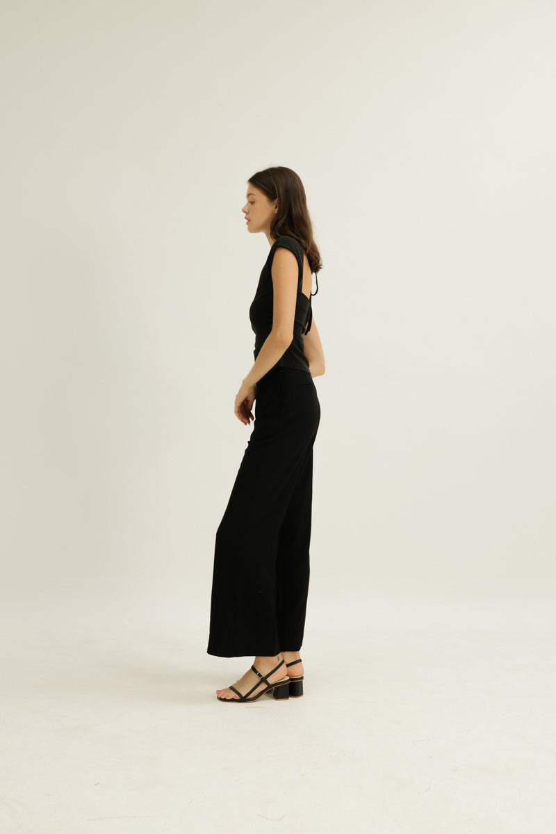Harmony Longline Trousers in Black