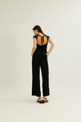 Harmony Longline Trousers in Black