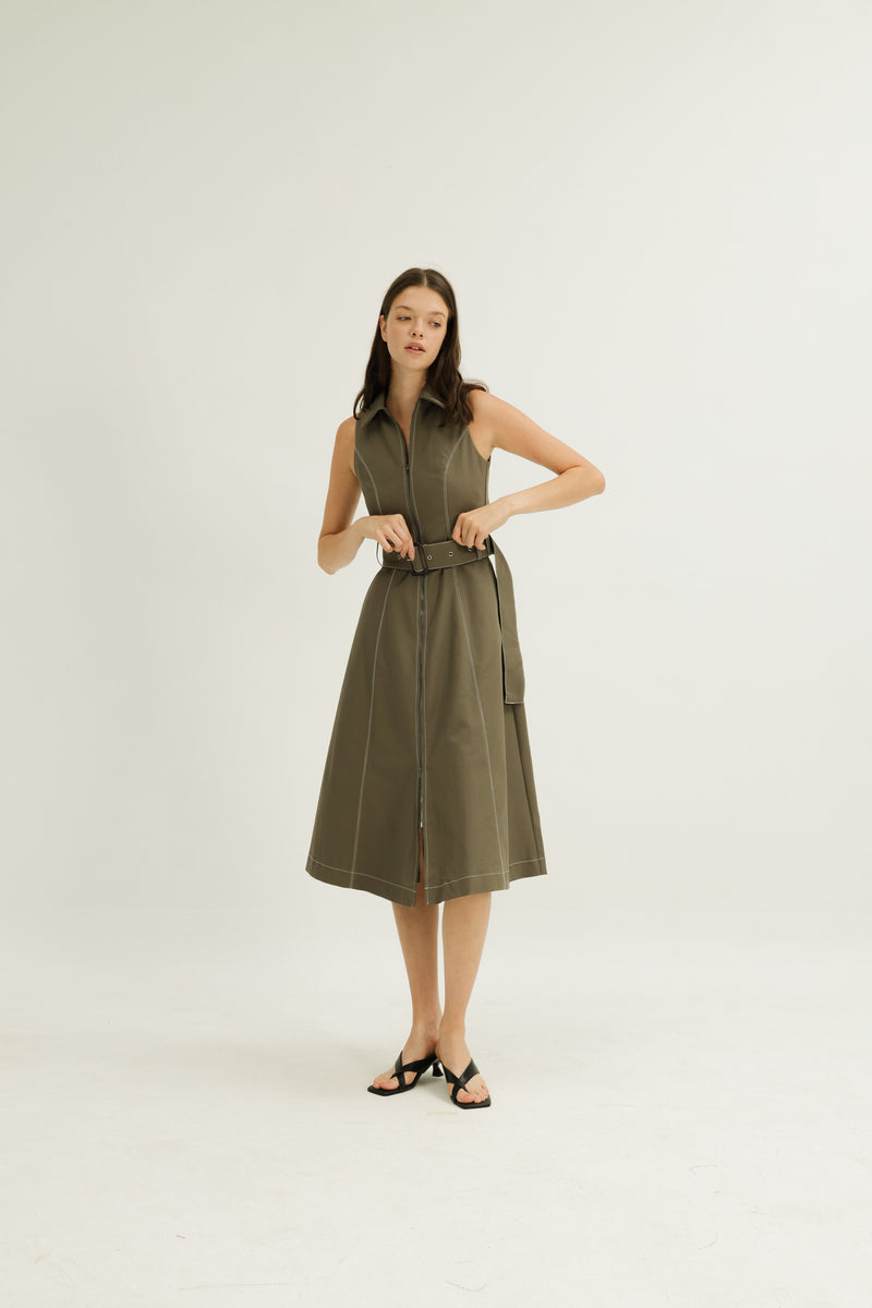 Norah Dress in Olive