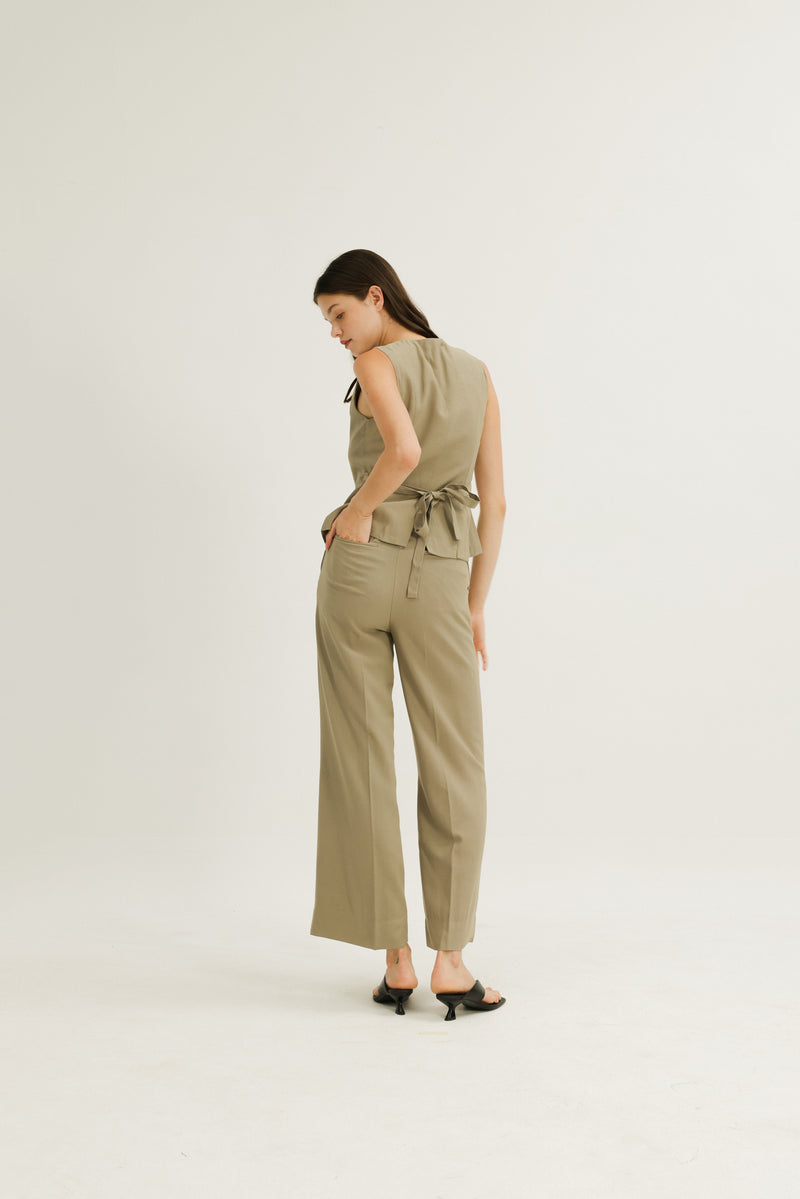 Harmony Longline Trousers in Sage