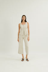 Kinsley Scoop Neck Top in Ivory