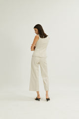 Kinsley Scoop Neck Top in Ivory