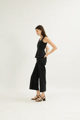 Kinsley Scoop Neck Top in Midnight