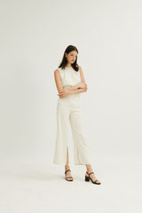 Jamie Elastic Waist Trousers in Ivory
