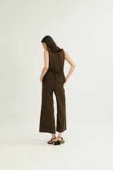 Jamie Elastic Waist Trousers in Cocoa