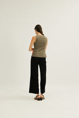 Kinsley Scoop Neck Top in Olive