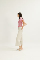 Maya Shirred Top in Mulberry Pink