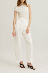 (3) Danielle Elasticated Day Trousers in White