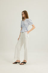 Edith Wrap Top in Hyacinth
