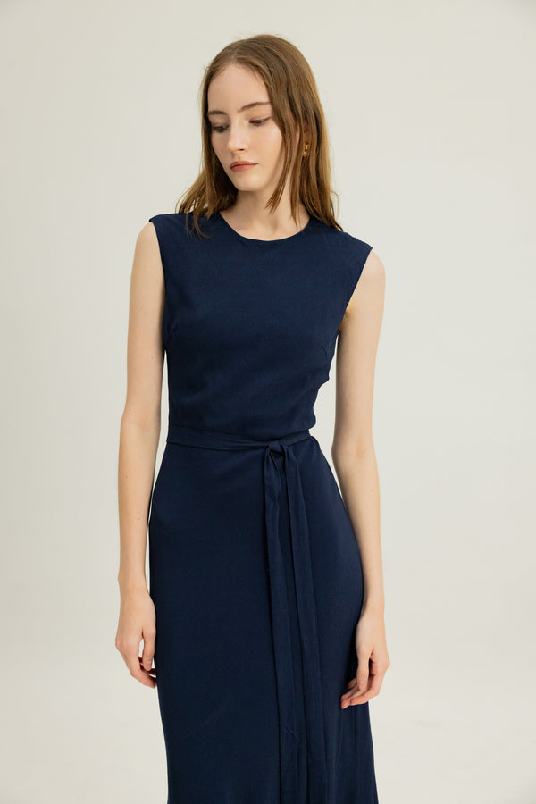 Charlie Biased Cut Dress in Midnight