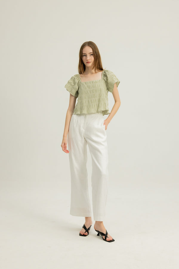 (2) Danielle Elasticated Day Trousers in White