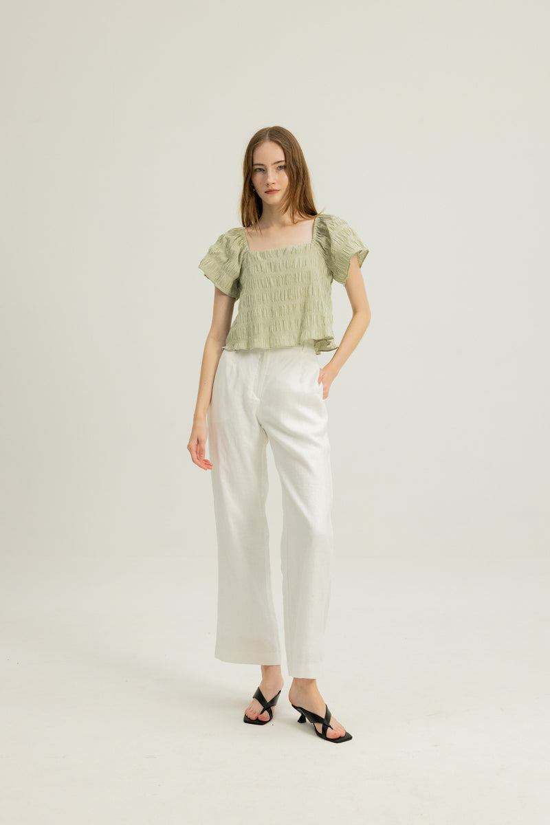 (2) Danielle Elasticated Day Trousers in White
