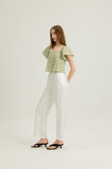 (2) Danielle Elasticated Day Trousers in White