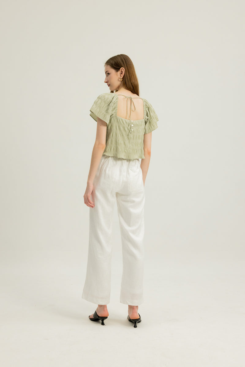 (2) Danielle Elasticated Day Trousers in White