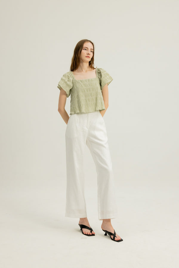 (2) Danielle Elasticated Day Trousers in White