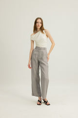 Danielle Elasticated Day Trousers in Heather Grey