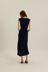 Charlie Biased Cut Dress in Midnight