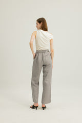 Danielle Elasticated Day Trousers in Heather Grey