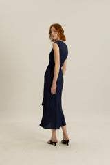 Charlie Biased Cut Dress in Midnight