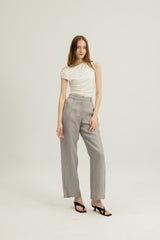 Danielle Elasticated Day Trousers in Heather Grey
