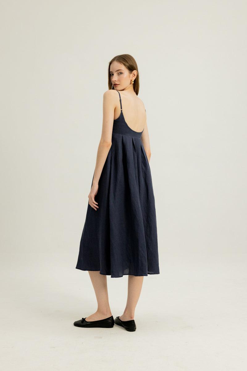 Charlotte Cami Dress in Midnight