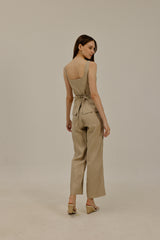 Danielle Elasticated Day Trousers in Taupe