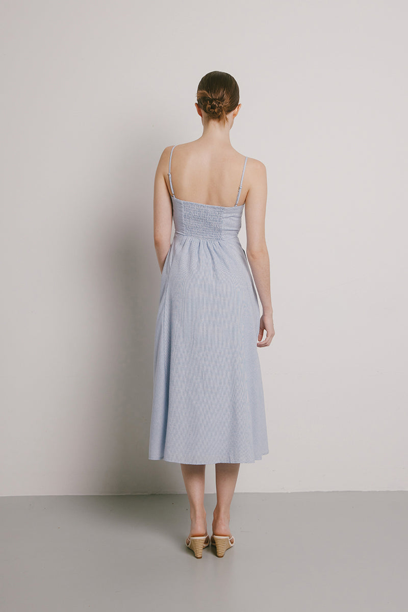 Ophelia Cami Dress in Blue Stripe