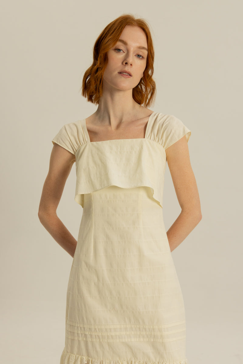 Taylor Layered Sleeved Dress in Primrose