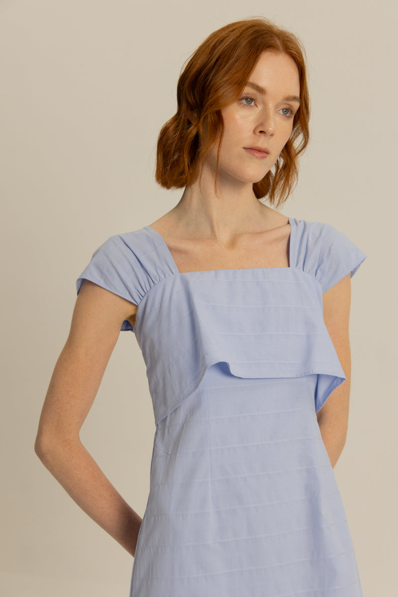 Taylor Layered Sleeved Dress in Hyacinth