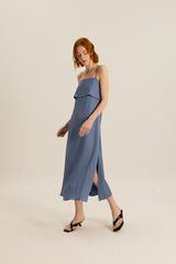 Sienna Layered Cami Dress in Cornflower Blue