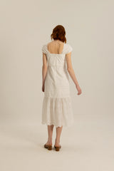 Taylor Layered Sleeved Dress in White