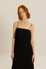 Sienna Layered Cami Dress in Black