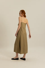 Sienna Layered Cami Dress in Olive