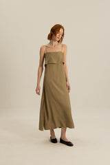 Sienna Layered Cami Dress in Olive