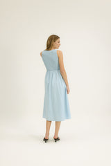 Serenity Shirred Dress in Hyacinth