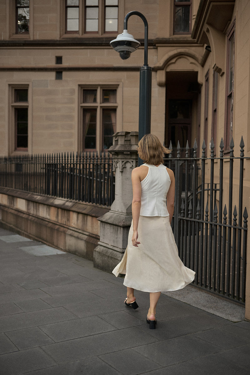 Vienna Circle Skirt in Ivory